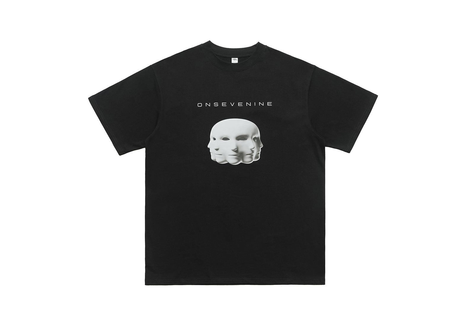 psychedelic t-shirt creepy sculpture top grunge painting tee in black