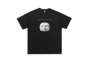 psychedelic t-shirt creepy sculpture top grunge painting tee in white