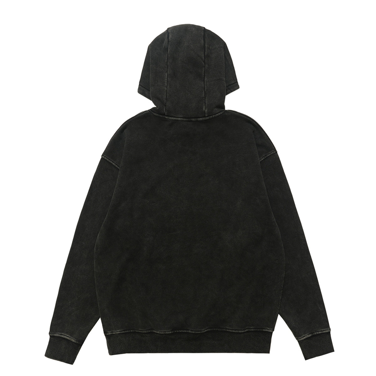 Anti war hoodie vintage wash peace jumper retro grunge top in acid grey