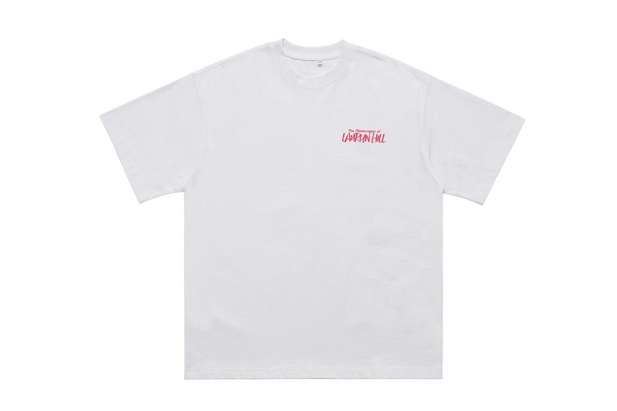 Retro movie t-shirt old cartoon top pistol print tee hip-hop jumper in White