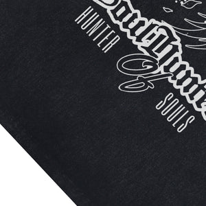 Fossil bones sleeveless t-shirt gothic skull print surfer vest 00s creepy tank top in acid wash black