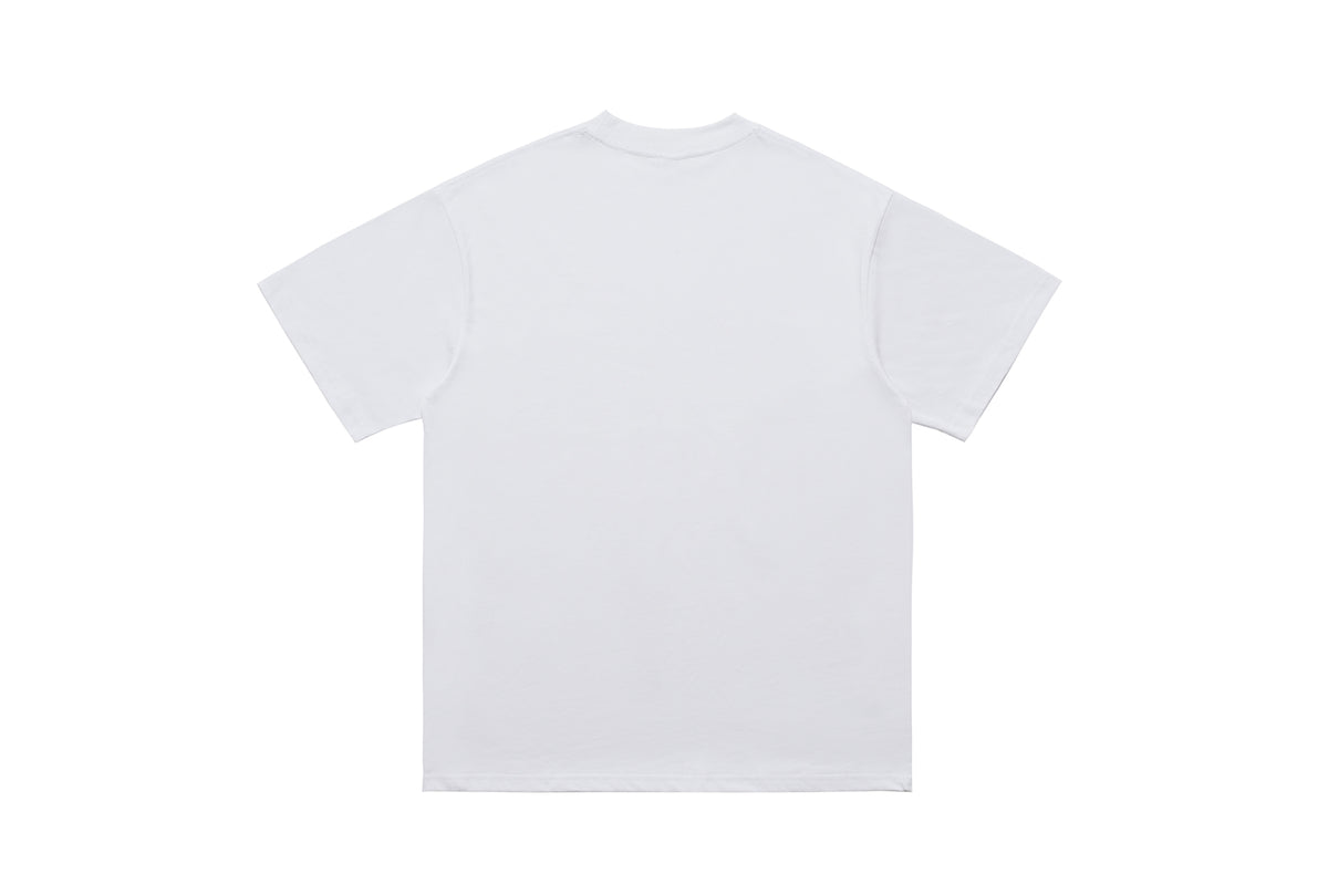 Devil print t-shirt skull cartoon tee evil top in white