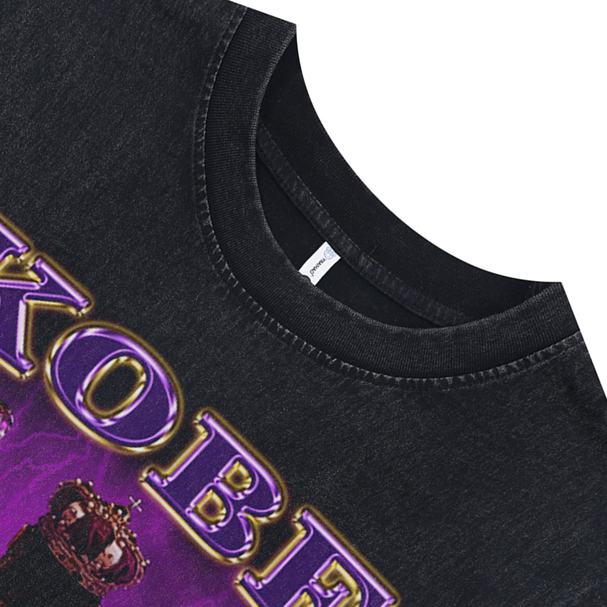 Kobe Bryant sleeveless t-shirt vintage basketball player vest 00s sports tank top in acid wash black