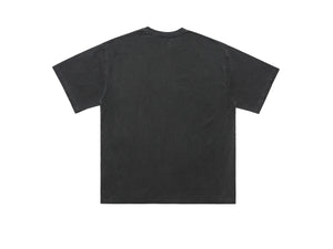 Anonymous t-shirt slogan top cross print tee in grey