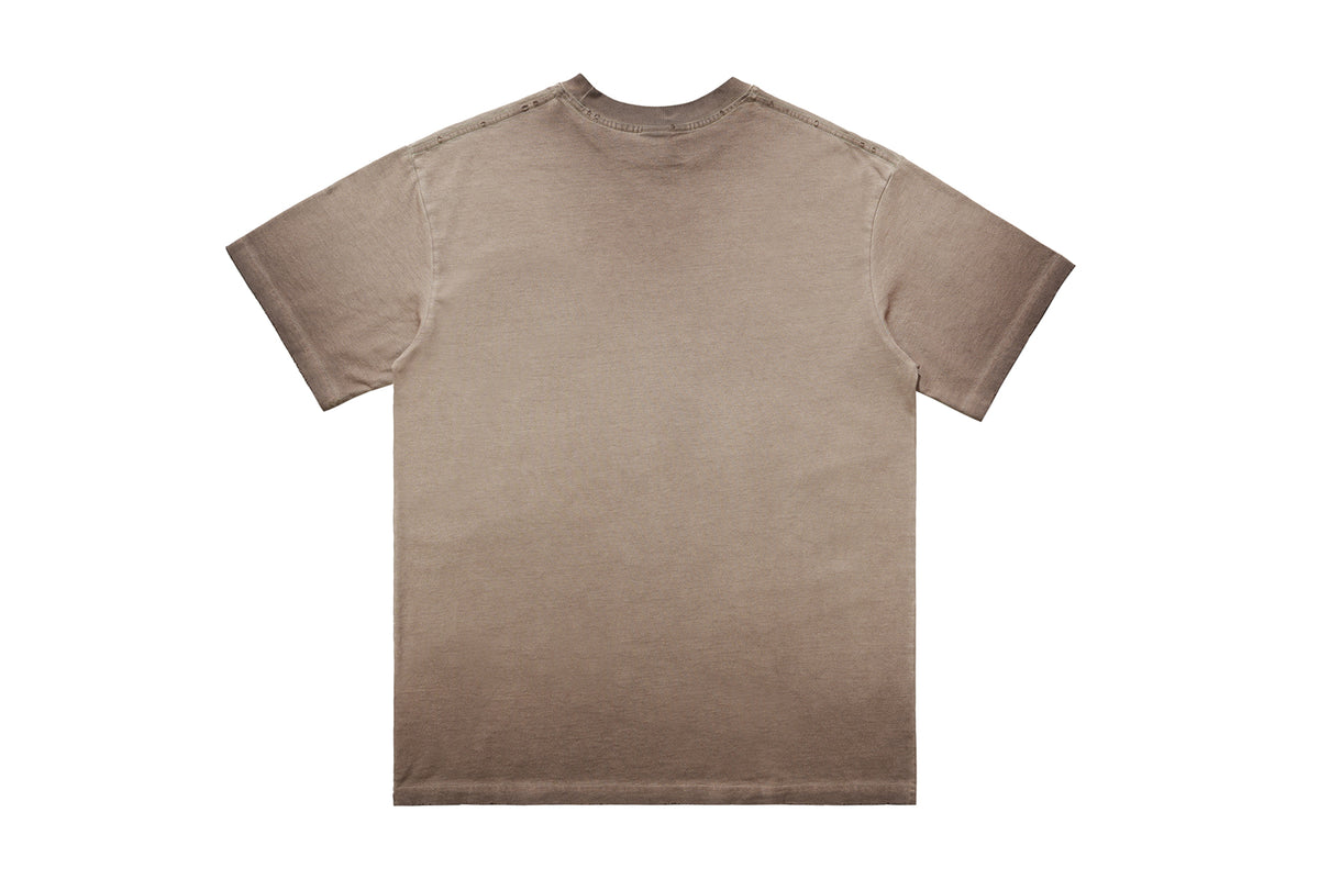 Psychedelic t-shirt white dove top retro religion tee in cream