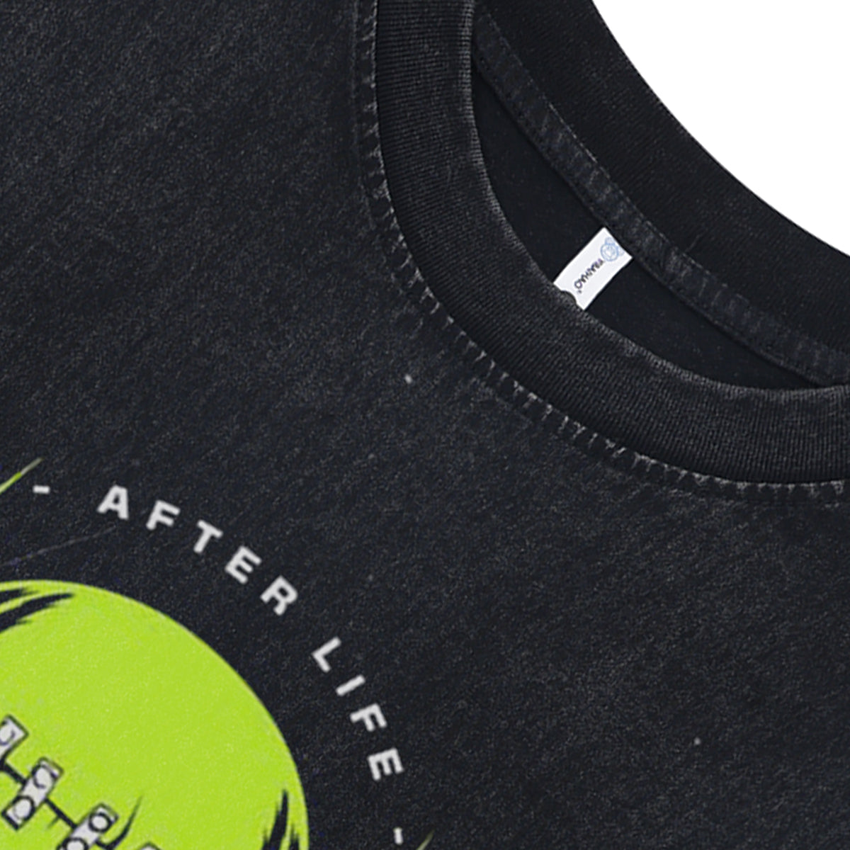 Gothic skull sleeveless t-shirt cyberpunk surfer vest 00s necromancer slogan tank top in acid wash black