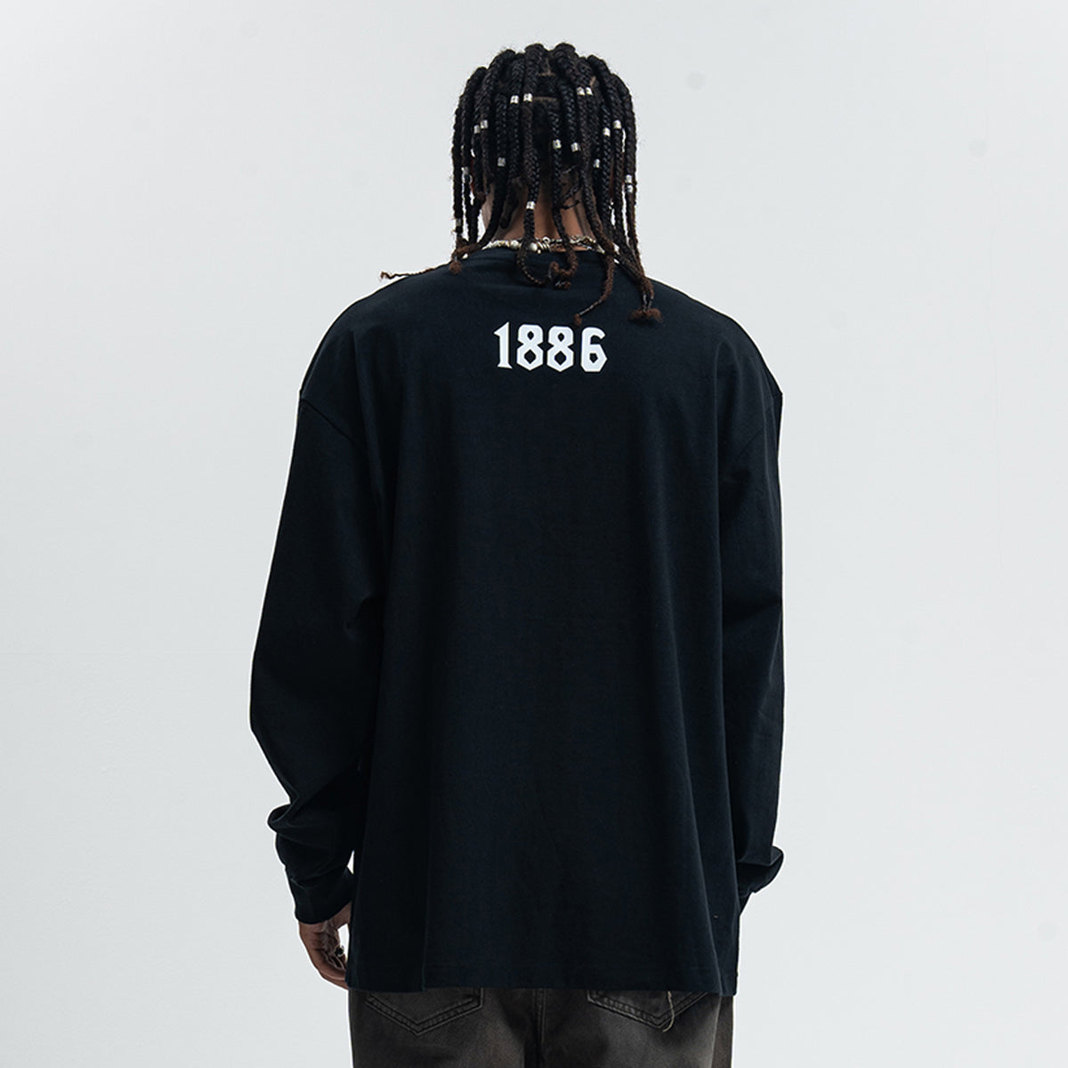 Statue of Liberty jumper creepy American top long sleeve USA t-shirt in brown