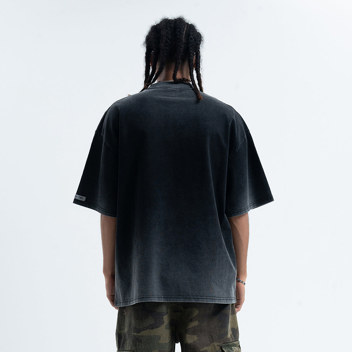 Motivational t-shirt retro grunge top old slogan tee in black