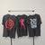 RED ANIME PRINT vintage wash t-shirt sample sale 3 for 2