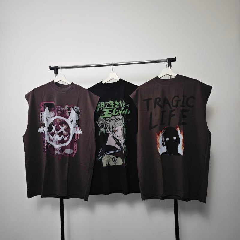 Tragic Life tank top surfer vest vintage wash sample sale 3 for 2