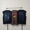 Metalcore tank top surfer vest vintage wash sample sale 3 for 2