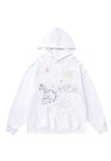 Scribble hoodie graffiti pullover raver top punk jumper