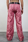 Pink leopard trousers animal print pants loose cheetah pants