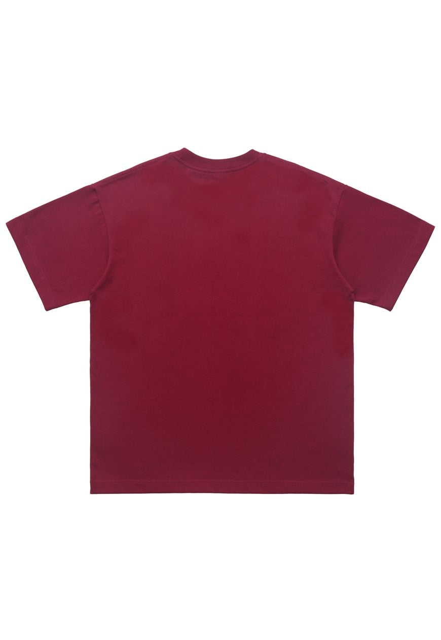 Christmas t-shirt deer print tee retro Christmas top in red