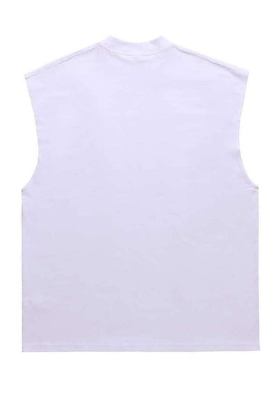 Cyber punk sleeveless t-shirt grunge tank top surfer vest