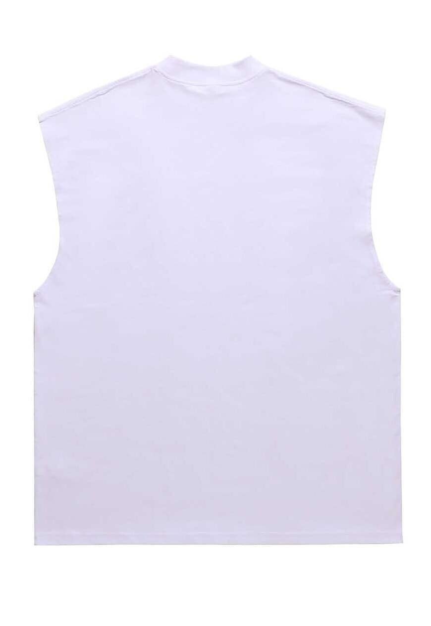 Cyber punk sleeveless t-shirt retro tank top surfer vest