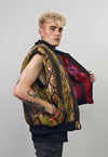 Snake print varsity jacket red python reversible 4in1 bomber