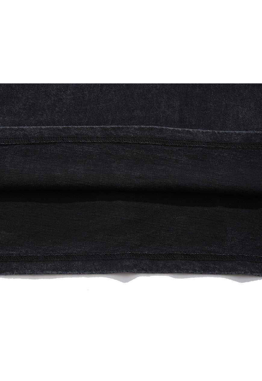 Chicago t-shirt city print tee grunge top in vintage black