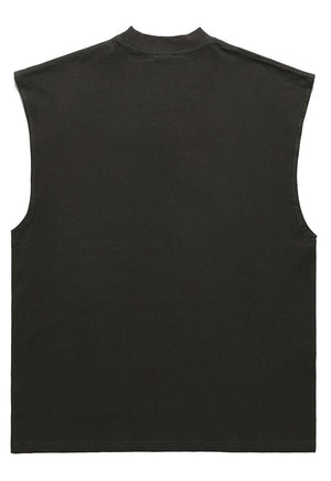 Bondage print tank top surfer vest goth sleeveless t-shirt