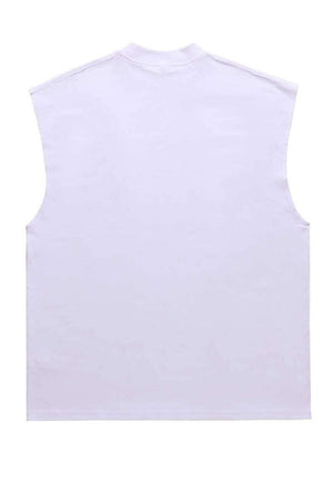 Cyber punk sleeveless t-shirt infinity tank top surfer vest