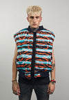 Zebra stripe varsity jacket geometric reversible 4in1 bomber