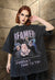 Horror stars tshirt premium vintage wash movie tee acid grey