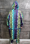 Tie-dye snake jacket handmade python windbreaker in purple