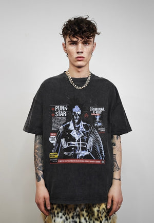 horror PRINT vintage wash t-shirt sample sale 3 for 2