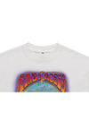 Rock band t-shirt guns & roses tee grunge top in off white