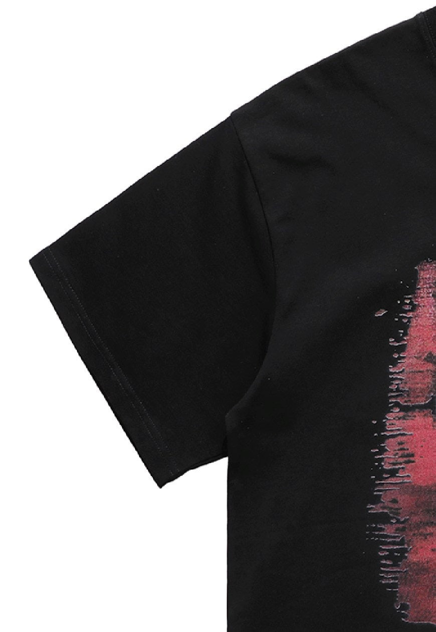 Rock band t-shirt retro burning man tee metalcore punk top