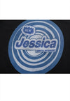 Jessica t-shirt detergent tee skater slogan top in black