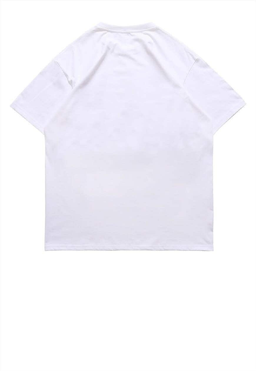 Renaissance print t-shirt retro art tee sculpture top white