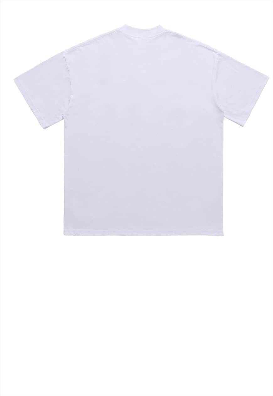 Strange t-shirt thunder tee lightning slogan top in blue