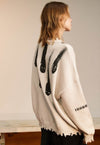 Ghost sweater knitted grunge jumper creepy Gothic top white