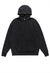 Luxury vintage wash hoodie premium pullover in acid black