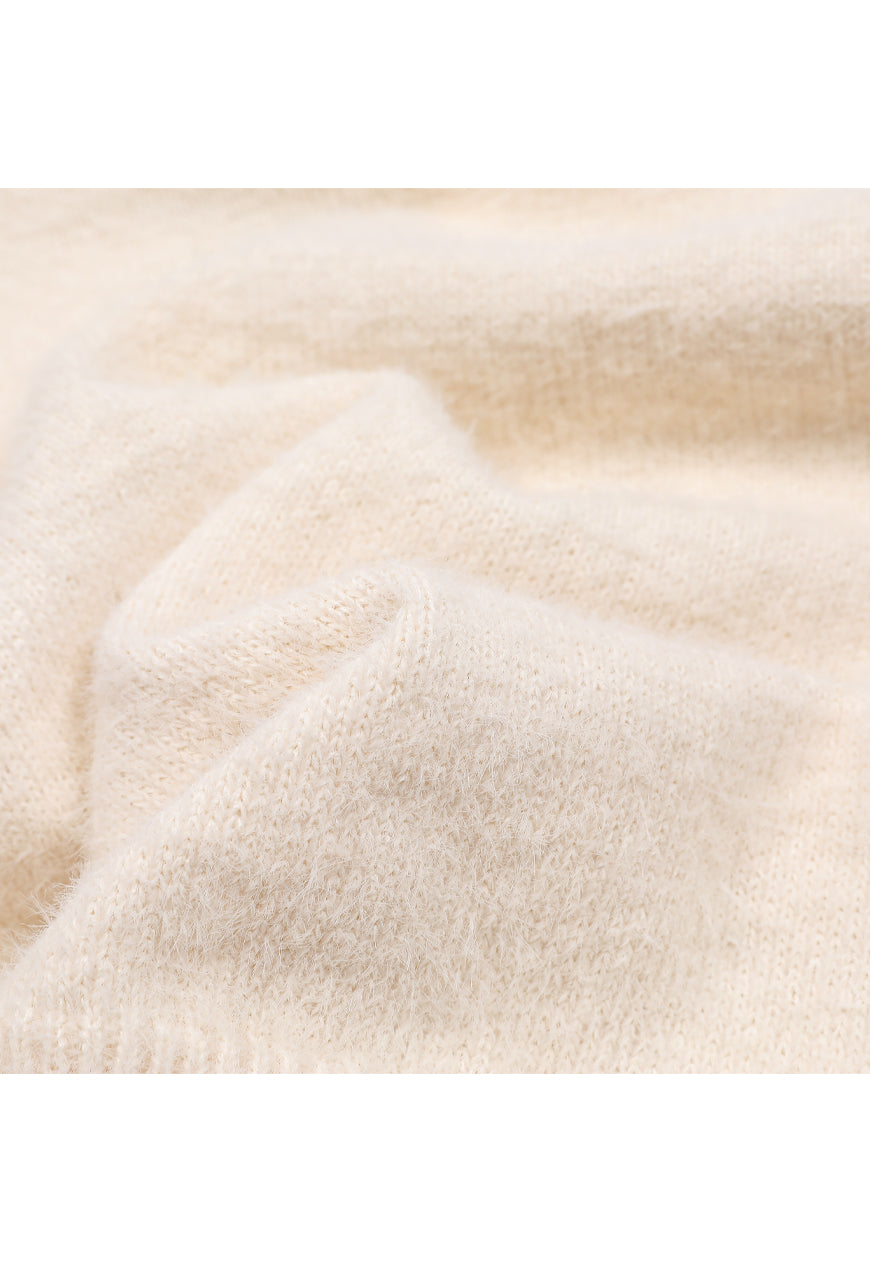 Dog patchwork sweater fluffy jumper puppy top in cream