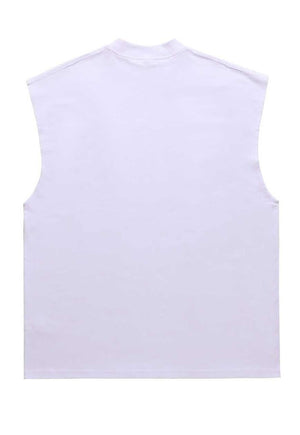 Rapper sleeveless t-shirt retro hip-hop tank top surfer vest