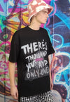 Street slogan t-shirt graffiti Hip-hop tee grunge rap top