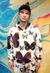 Butterfly hoodie handmade y2k cartoon emoji pullover white