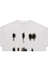 Gothic t-shirt shadow print tee grunge punk top in white