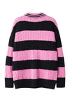 Academia sweater preppy jumper high school punk top in pink