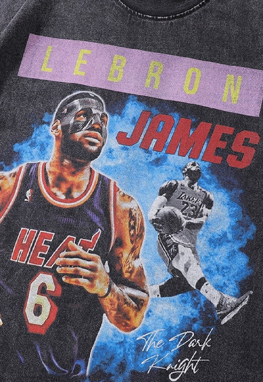 Basketball t-shirt sports tee retro USA sports top in grey