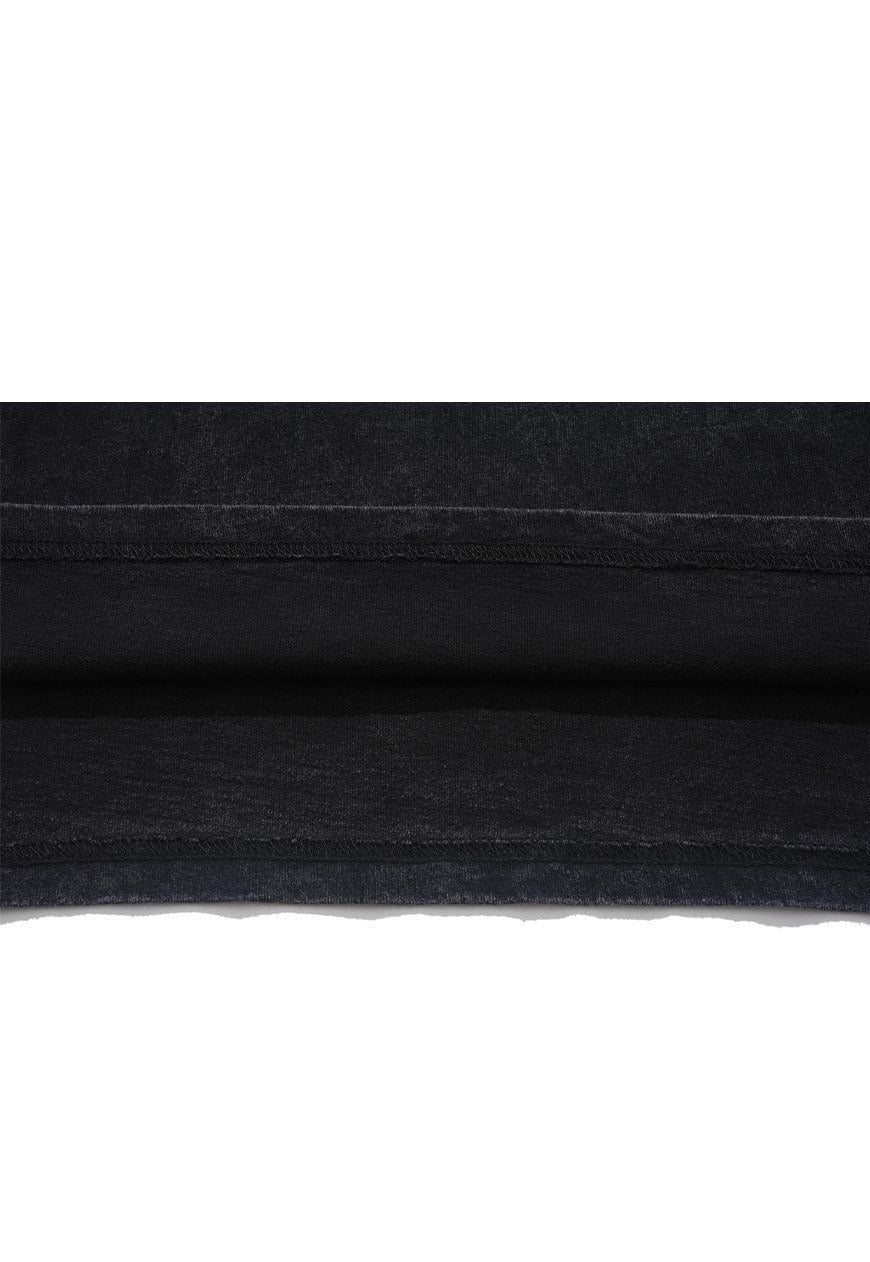 Rock band t-shirt grunge tee metalcore top in solid black