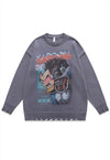 Anime sweater knit distressed jumper Dragon ball top black