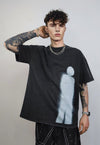 Shadow t-shirt vintage wash ghost tee graffiti top acid grey