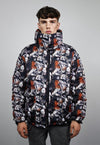 Horror bomber reversible creepy jacket detachable puffer