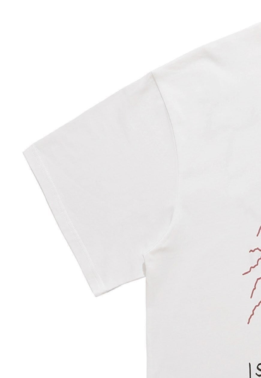 Skull print t-shirt grunge graffiti tee retro punk to white