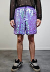 Purple sequin shorts mermaid trousers fantasy luminous pants