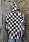 Check fleece coat handmade 2in1 SKA Vans trench jacket pink