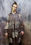 Leopard jacket handmade festival animal print windbreaker